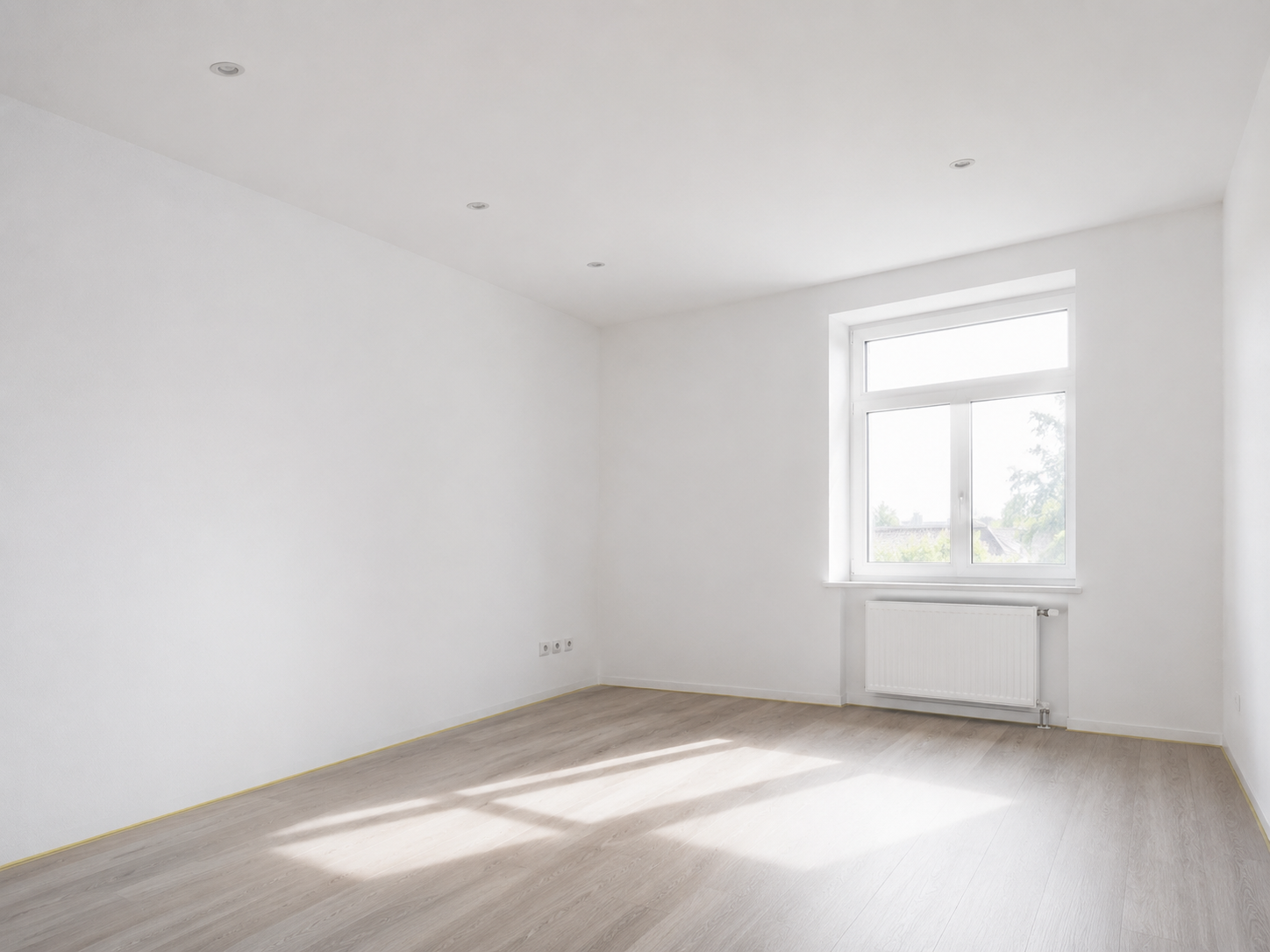 Frisch gestrichene helle Wohnung